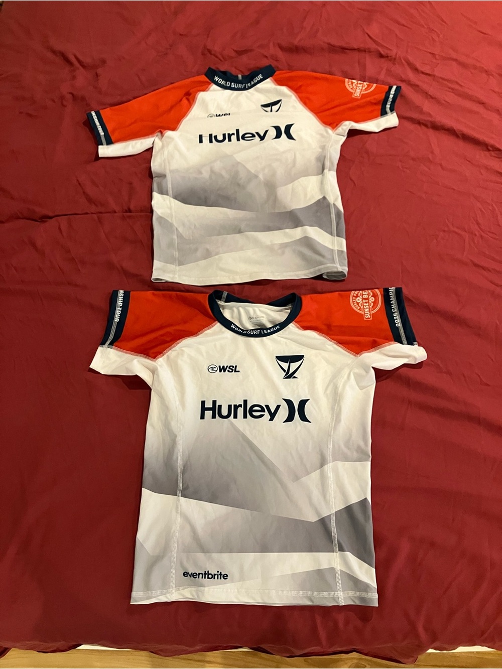 Rare His & Hers Hurley Pro World Surf League 2024 Championship Tour Rash Guards